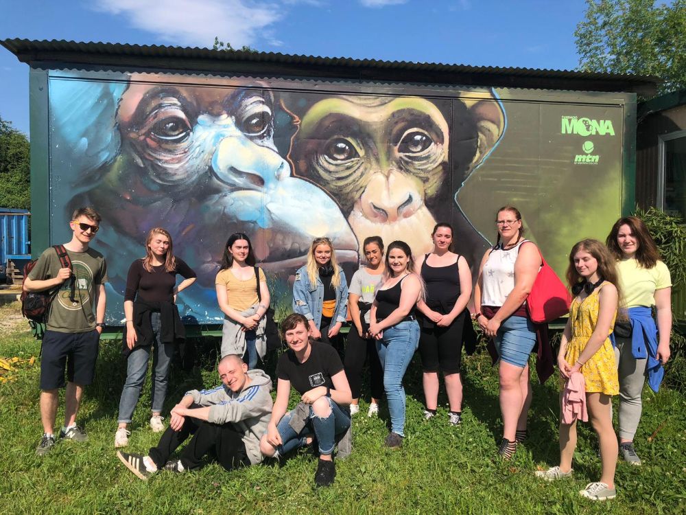 Picture of SERC staff and students on an Erasmus plus placement